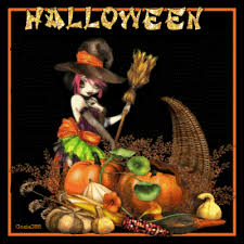 Czarownica i dynie Halloween